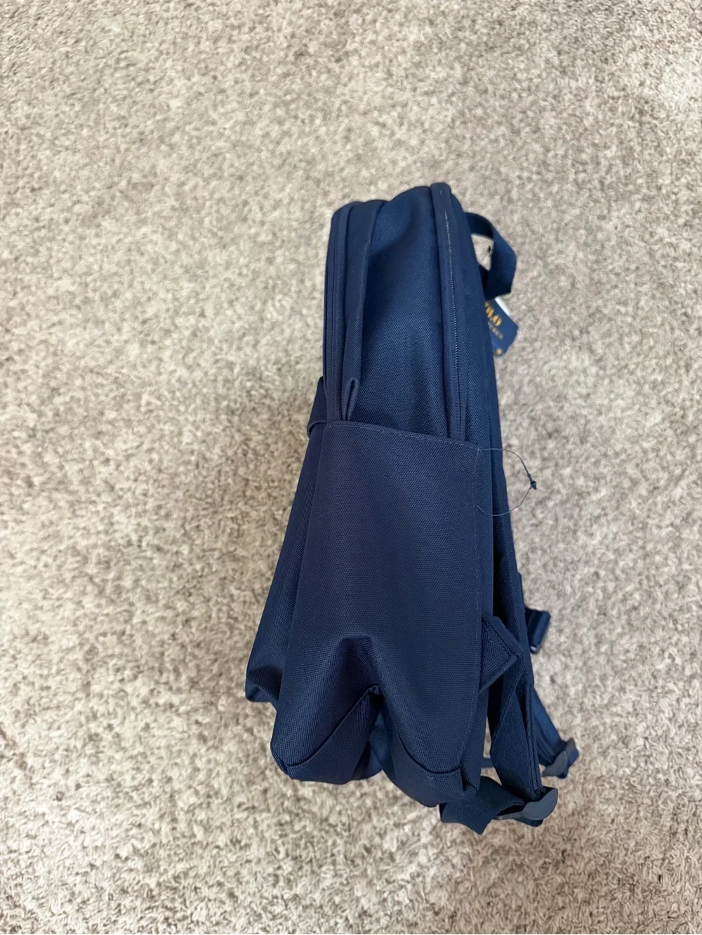 Polo Ralph Lauren School Backpack Bear Logo Navy Blue Laptop Pocket Backpack Bag